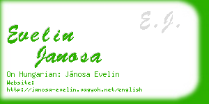evelin janosa business card