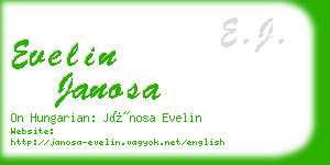 evelin janosa business card